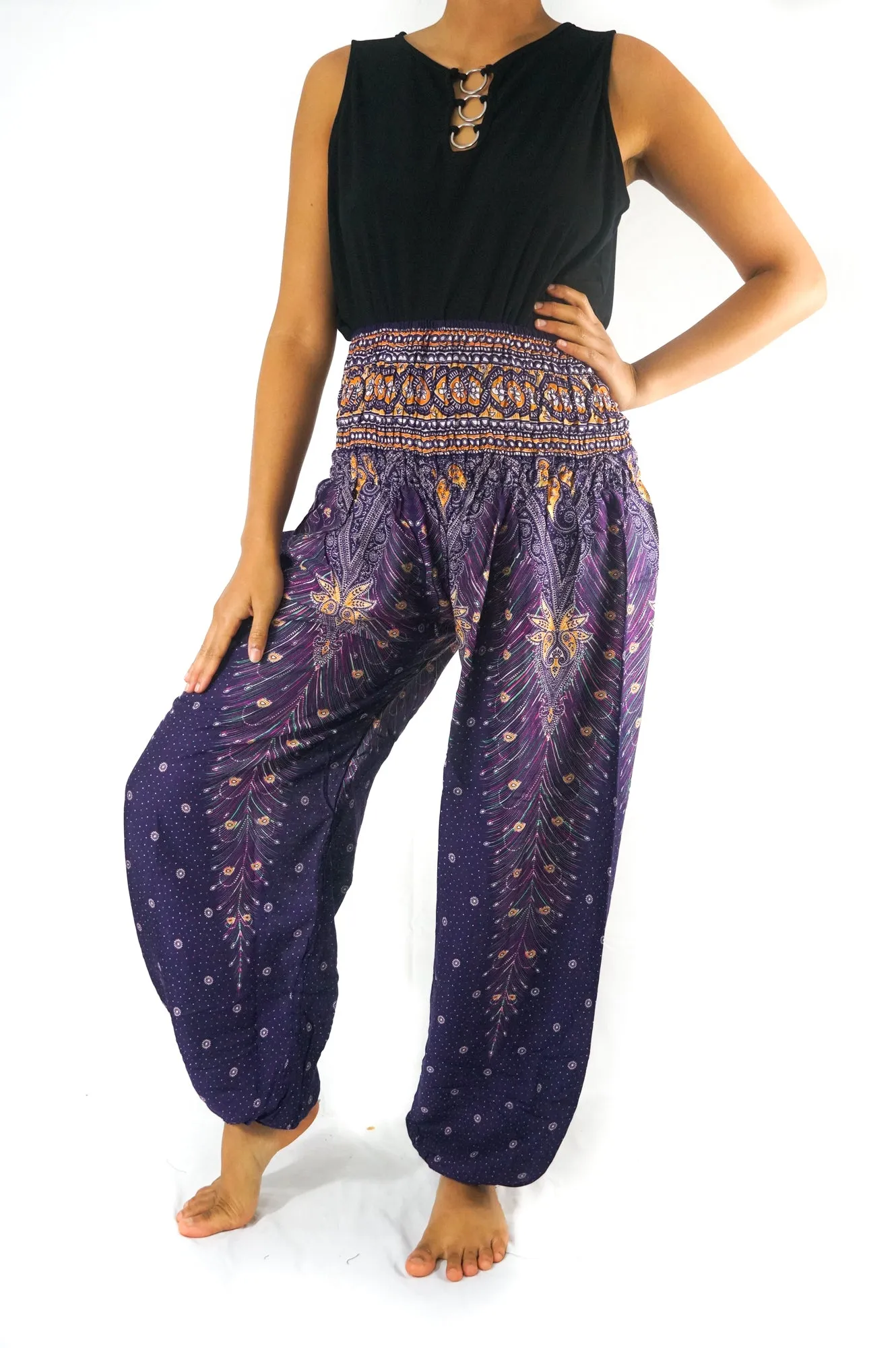 Purple Peacock Pants