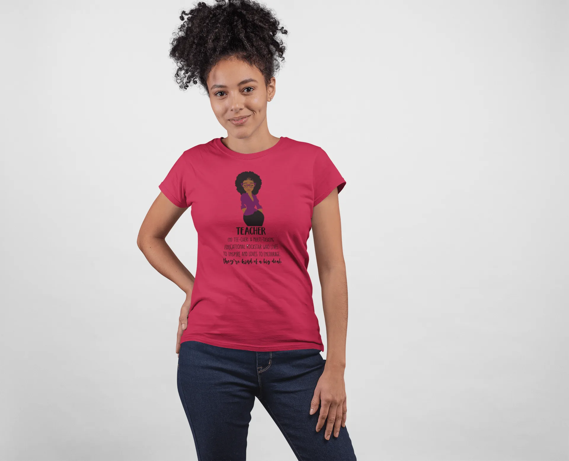 "Definition of a Teacher" Women's Fitted Tee