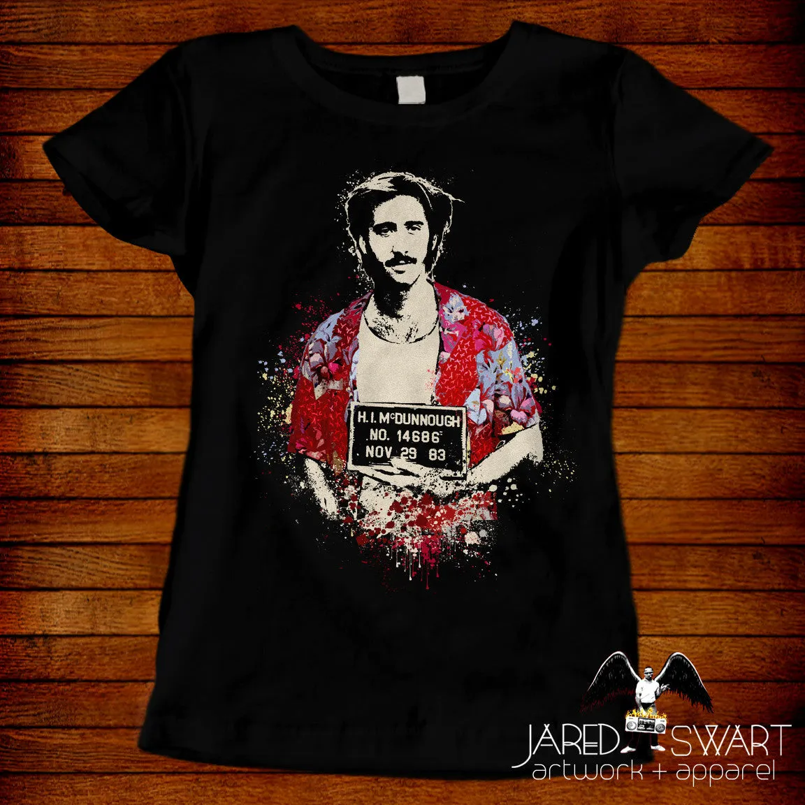Raising Arizona T-shirt artwork by Jared Swart inspired by 1987 Coen bros movie