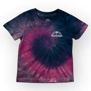 Red & Black Tie Dye Tee Age 2