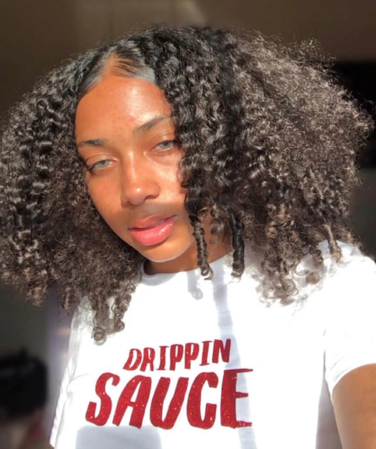 Red Glitter Drippin Sauce | Crop Top Tee
