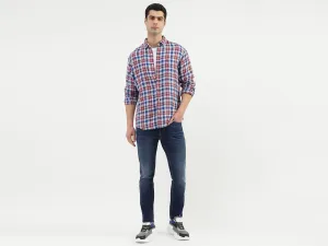Regular Fit Collared Neck Checkered Shirts