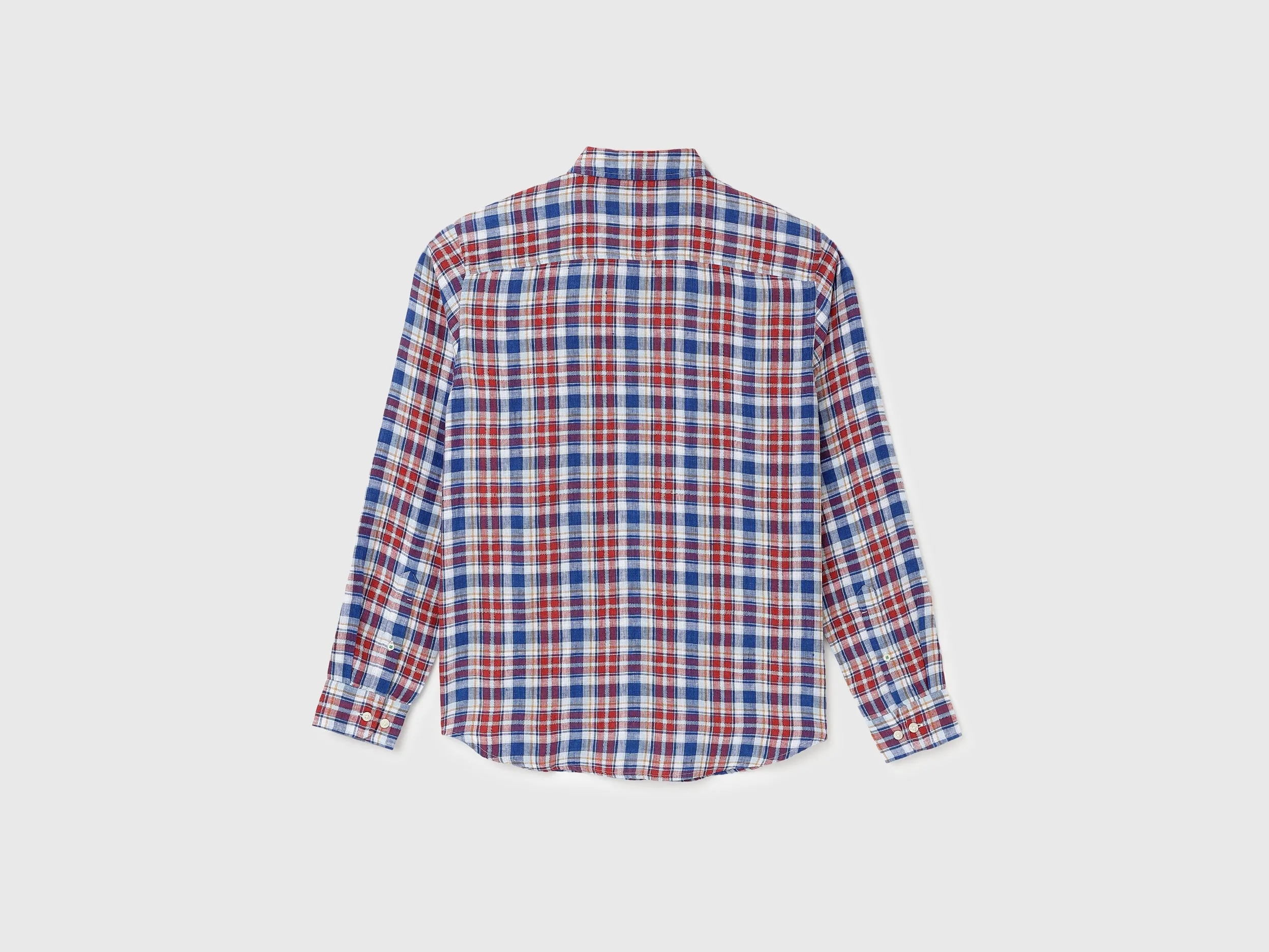Regular Fit Collared Neck Checkered Shirts