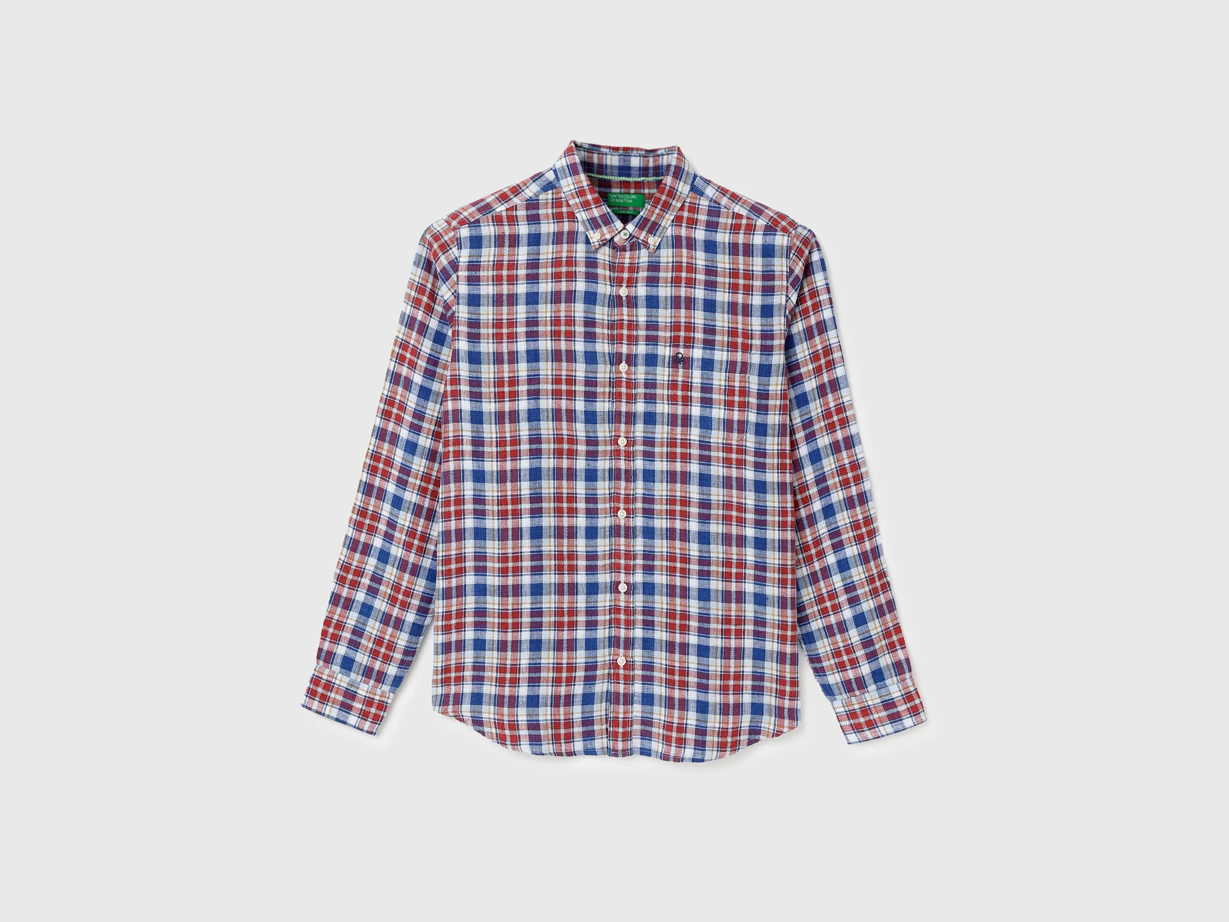 Regular Fit Collared Neck Checkered Shirts