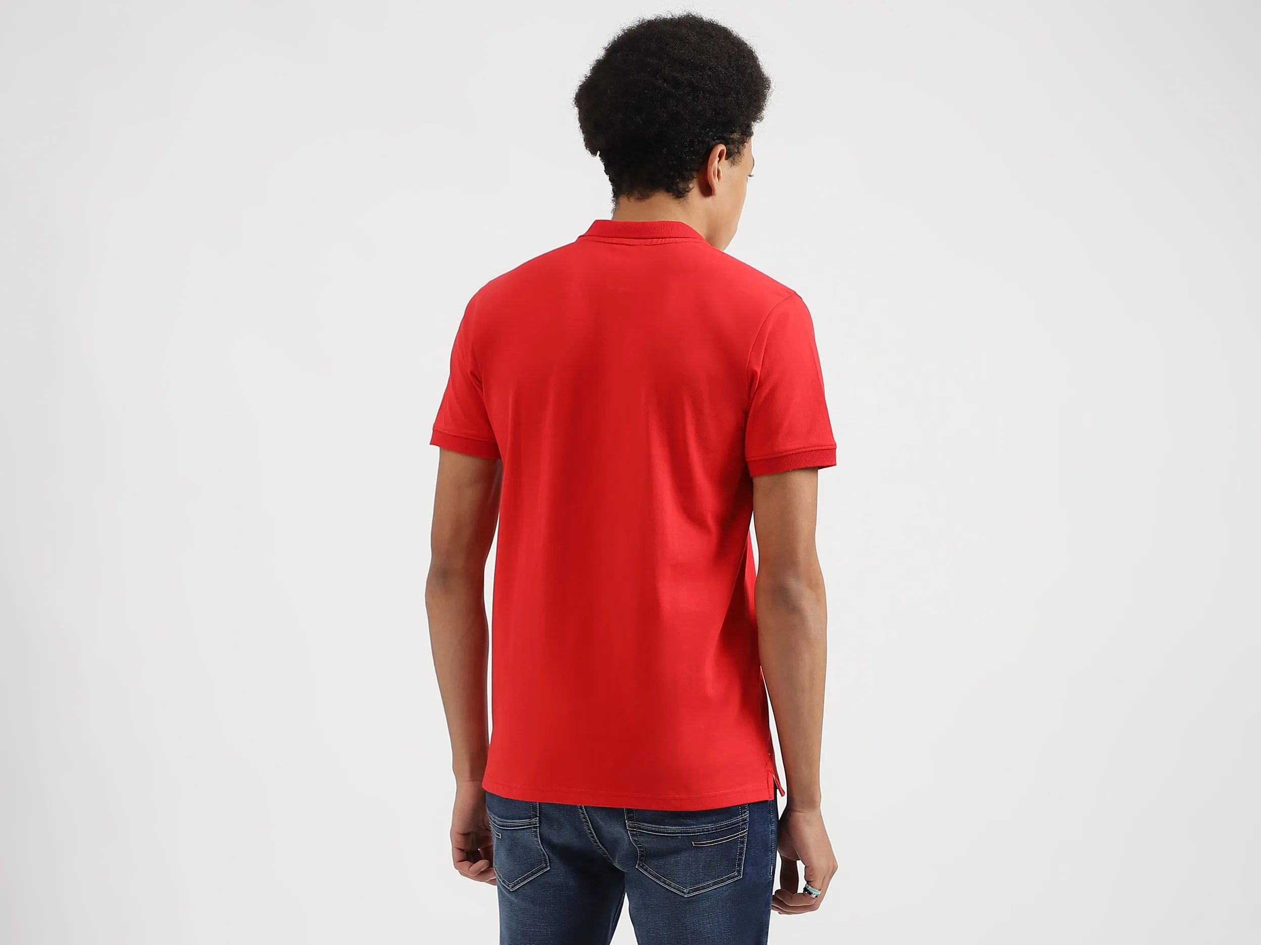 Regular Fit Polo Neck Printed T-Shirts