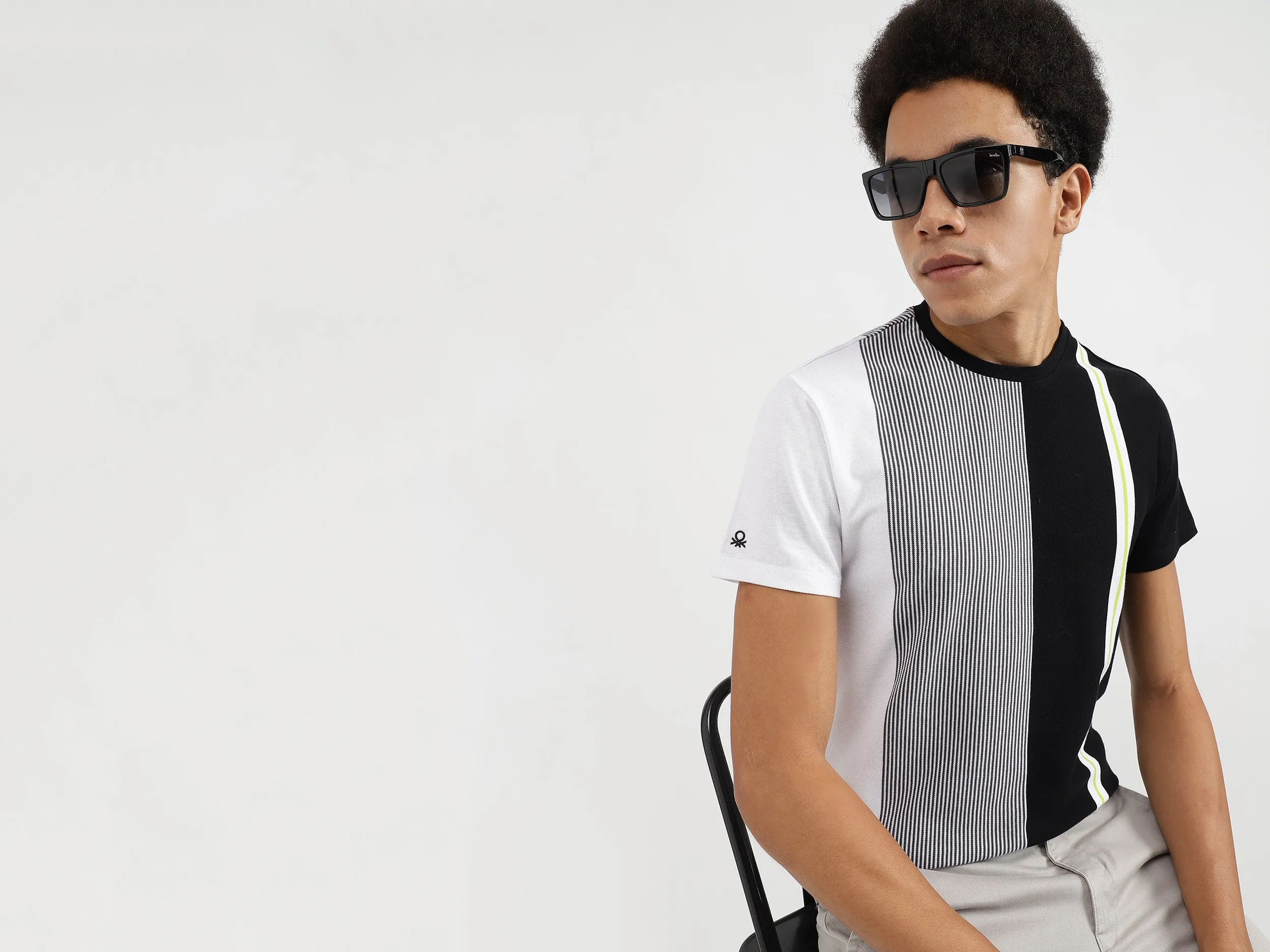 Regular Fit Round Neck Striped T-Shirts