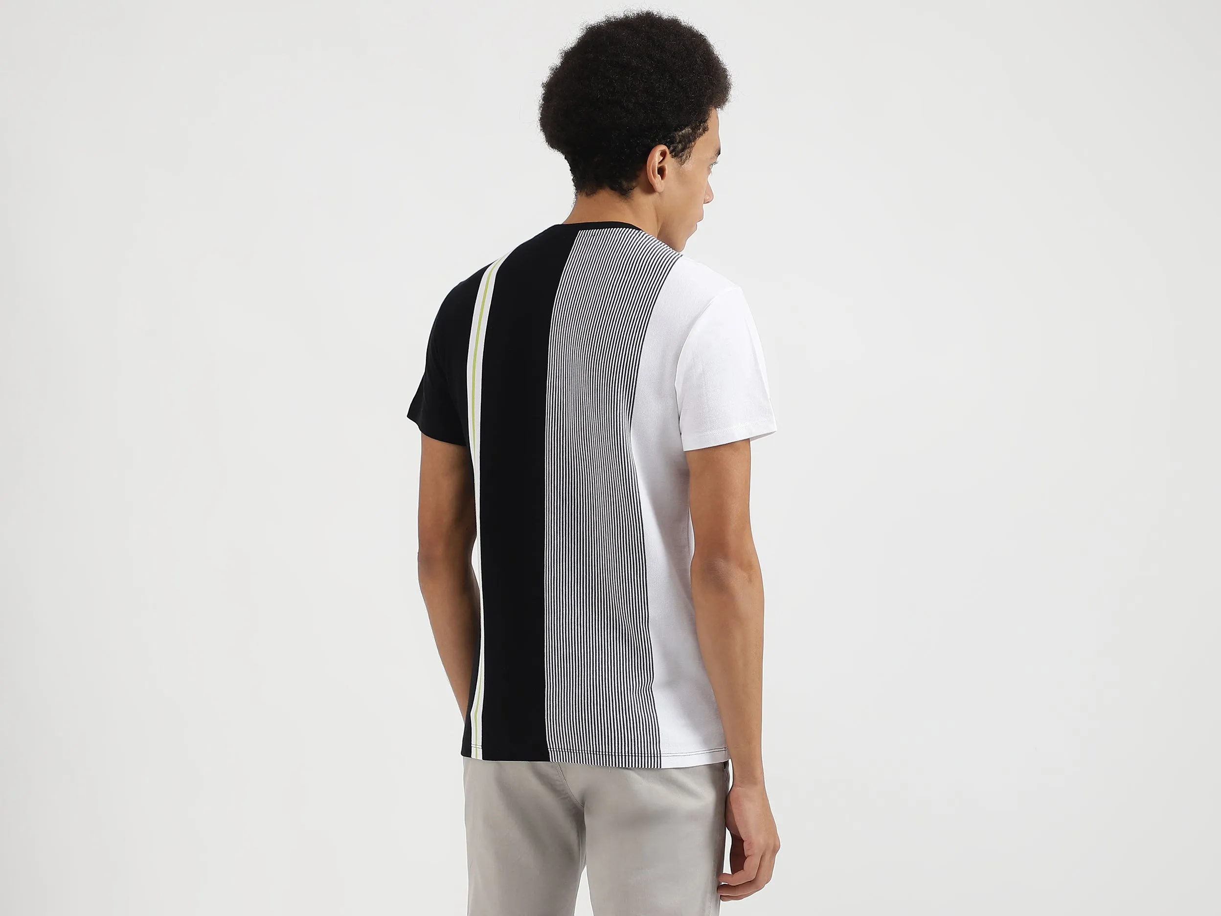 Regular Fit Round Neck Striped T-Shirts