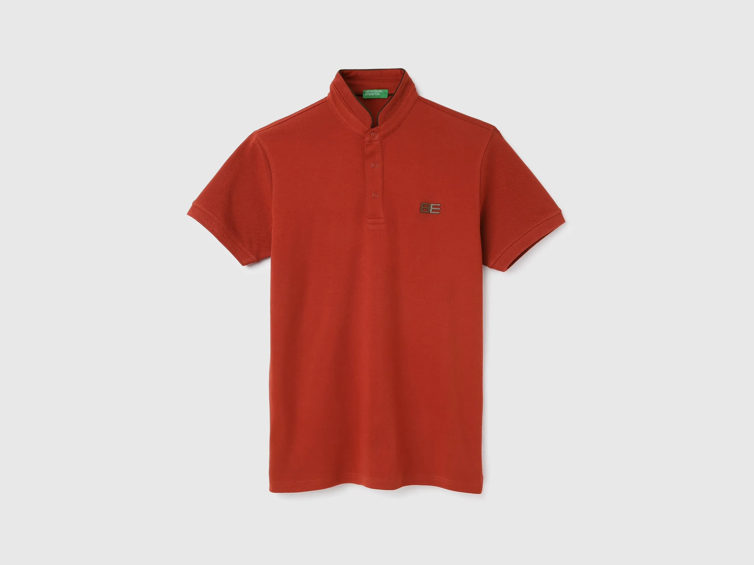 Regular Fit Stand Collar Solid T-shirts