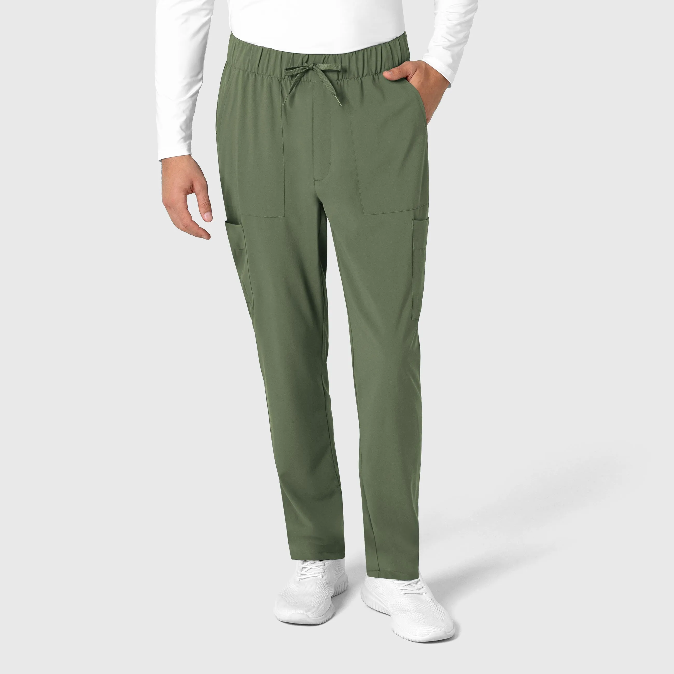 RENEW 5834 Men's Tapered Scrub Pants Olive
