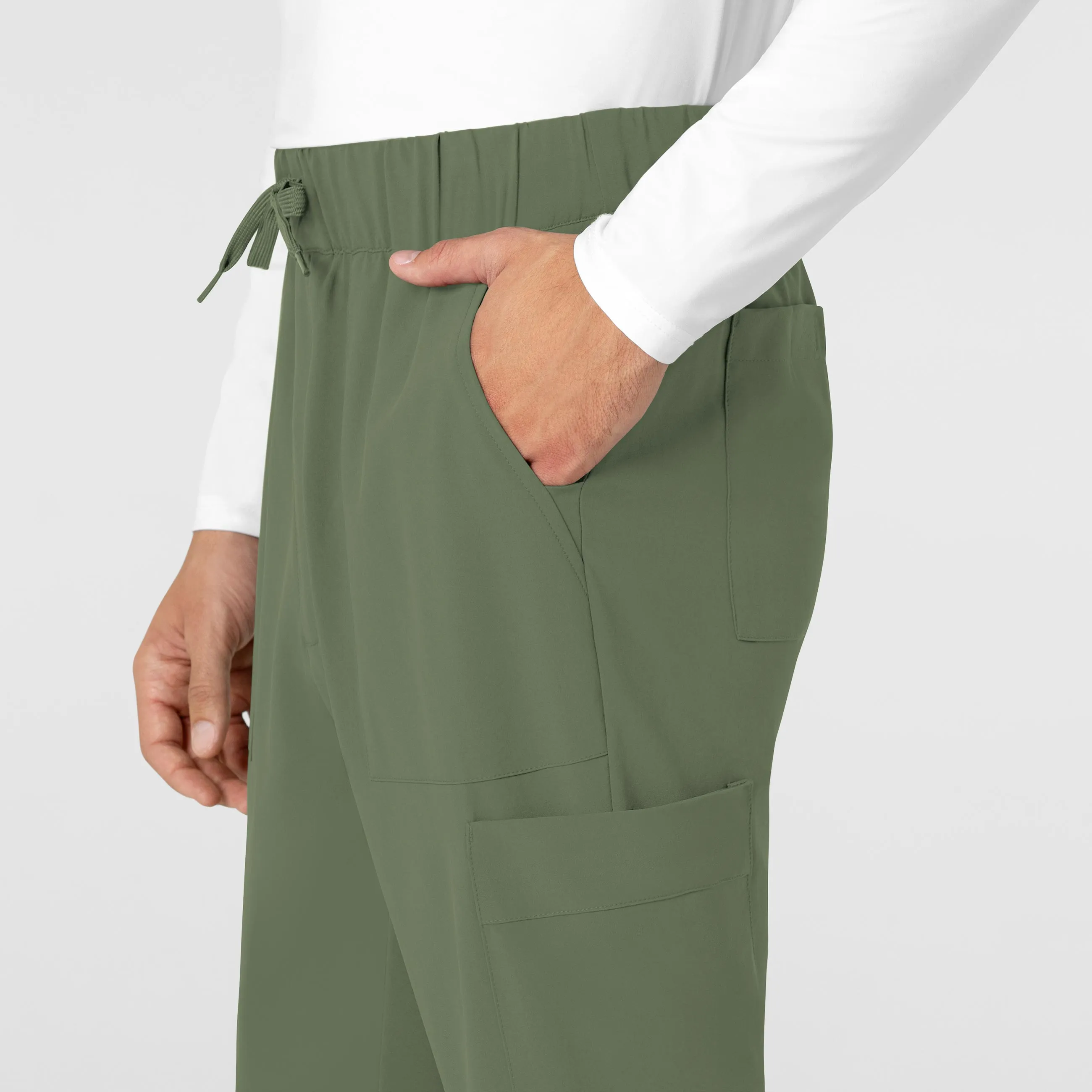 RENEW 5834 Men's Tapered Scrub Pants Olive