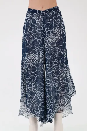 Reversible Flowy Pants - Blue