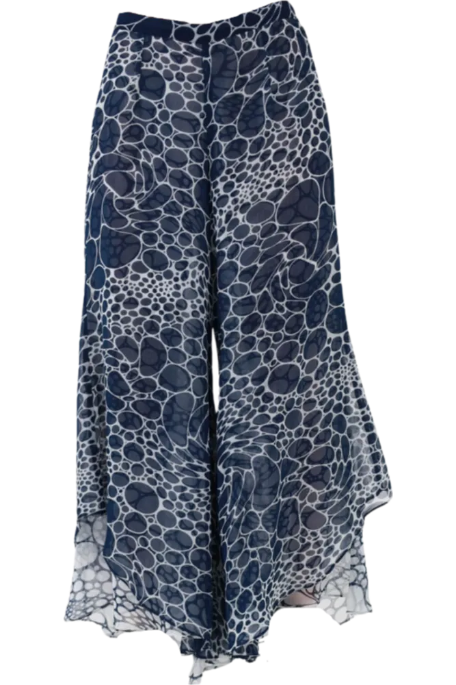 Reversible Flowy Pants - Blue