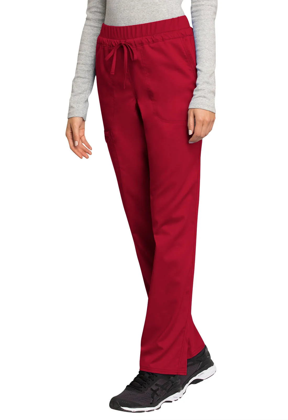 Revolution WW105 Mid Rise Tapered Leg Drawstring Pants Red