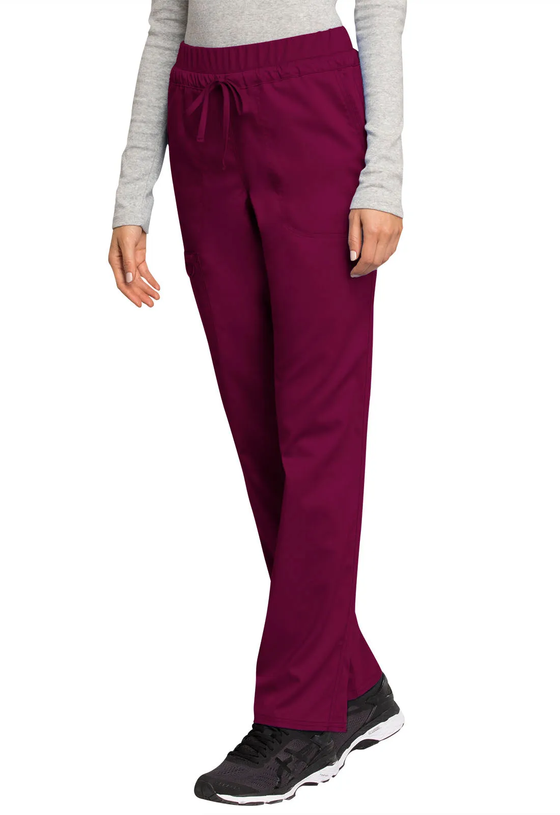 Revolution WW105 Mid Rise Tapered Leg Drawstring Pants Wine