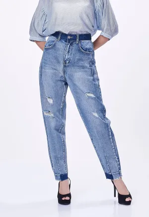 Ripped Stress Jeans Pants