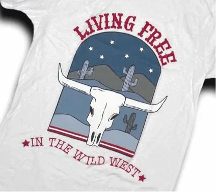 Rocker Tee - Living Free Graphic