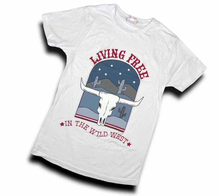 Rocker Tee - Living Free Graphic