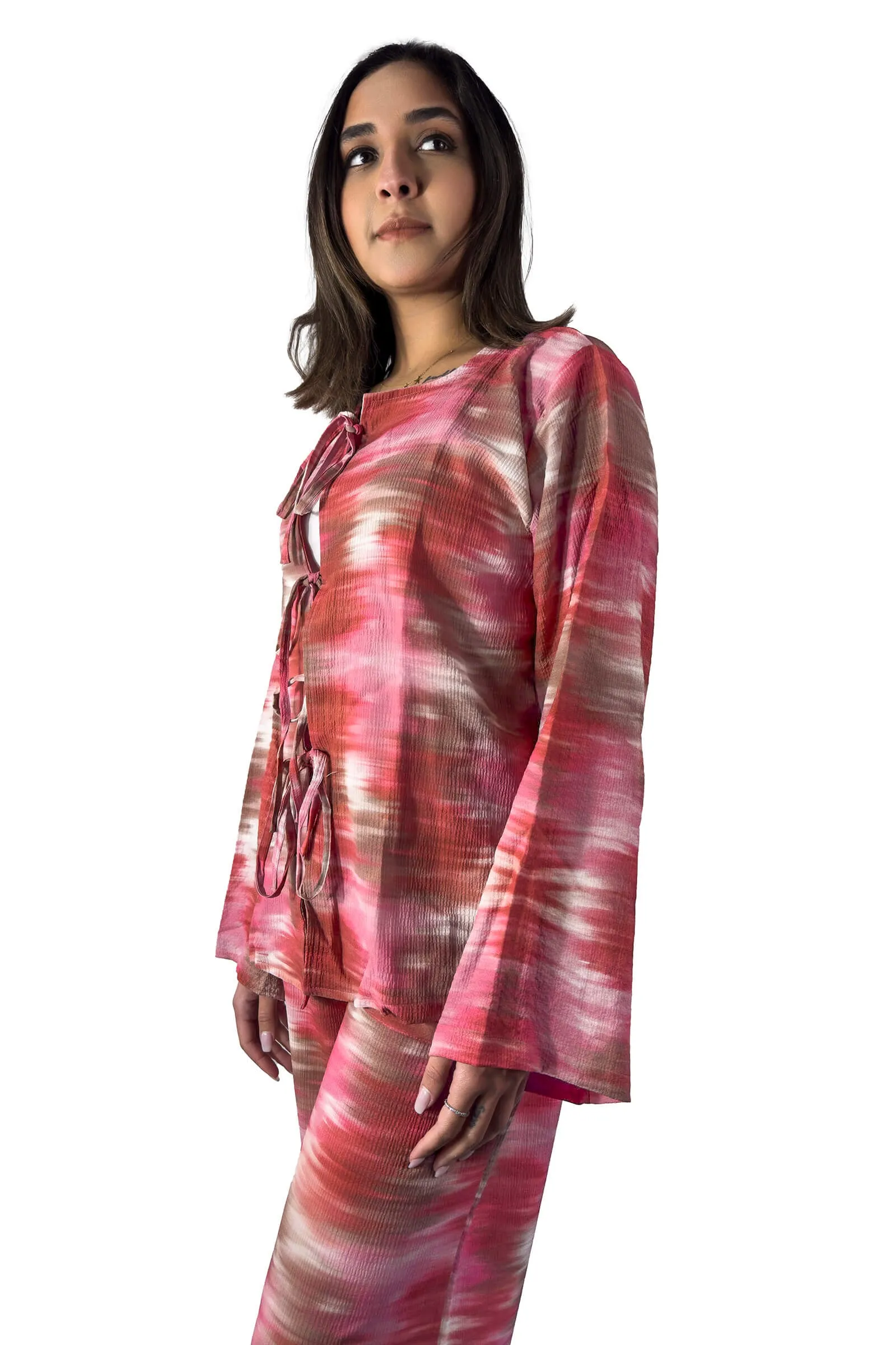 Rosé Sunset Tie-Detail Set