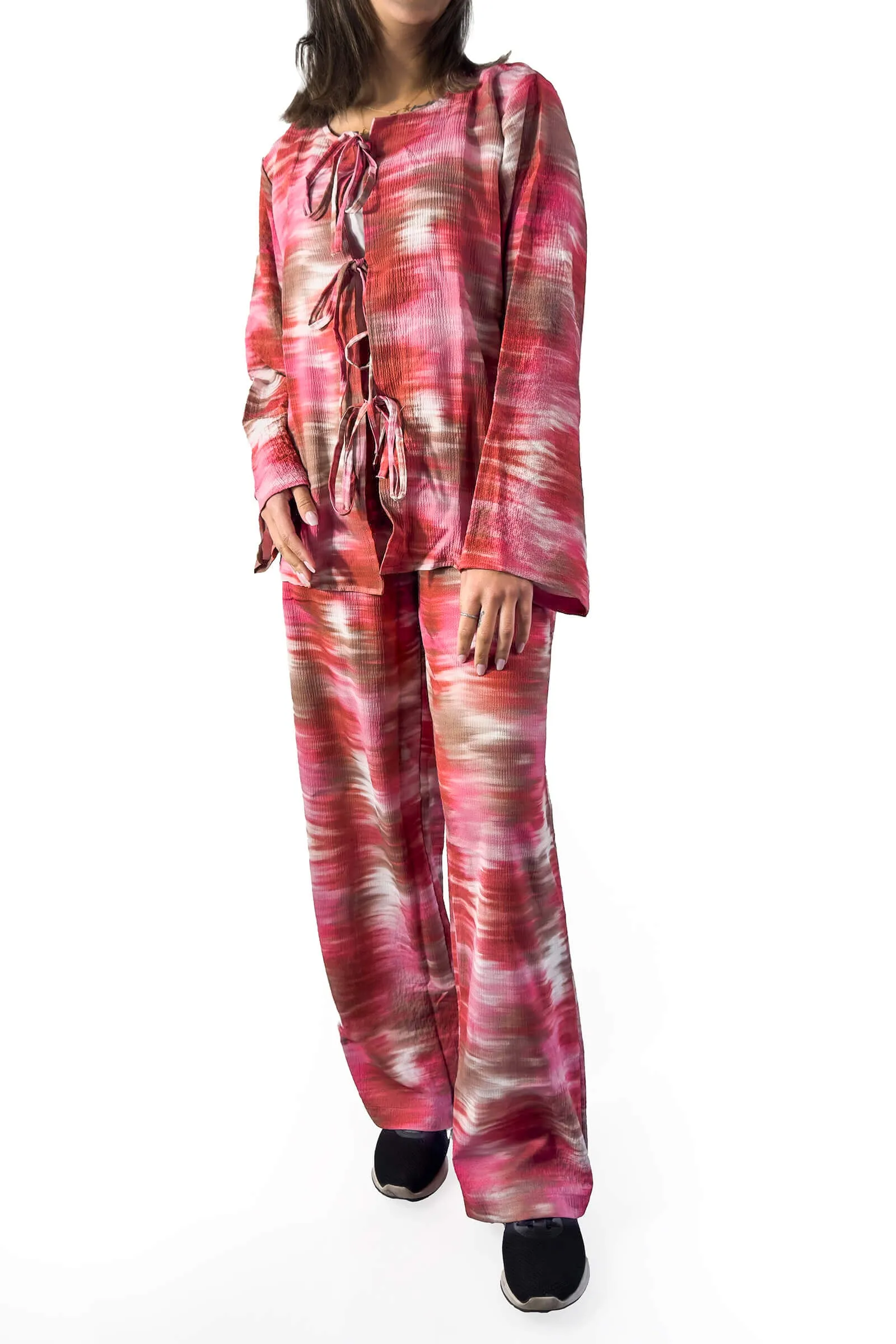 Rosé Sunset Tie-Detail Set