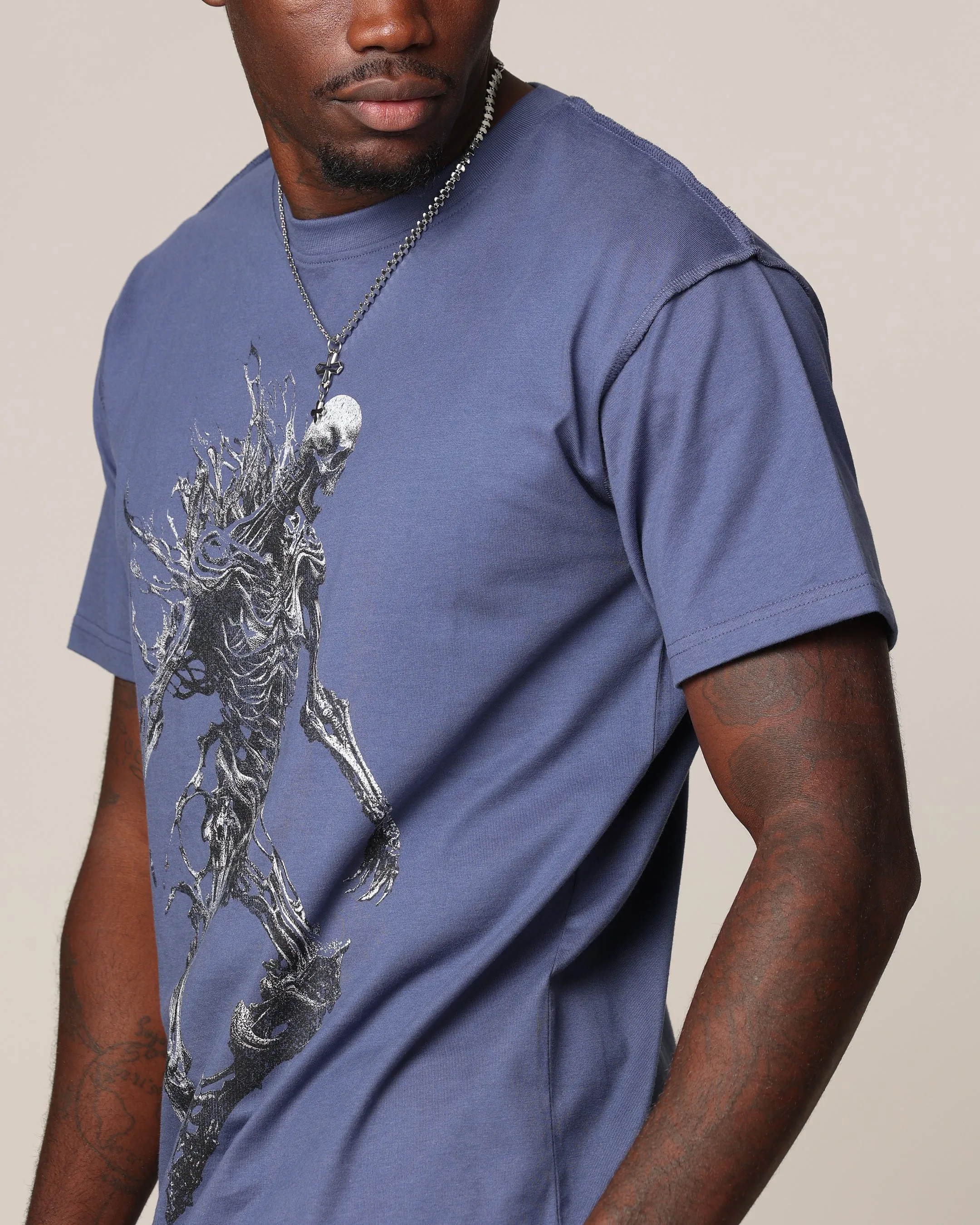 Saint Morta Wraith Cut T-Shirt Petrol Blue