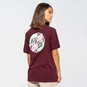 Santa Cruz Womens T-Shirt Intro Dot T-Shirt - Beetroot