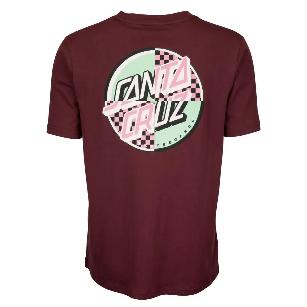 Santa Cruz Womens T-Shirt Intro Dot T-Shirt - Beetroot