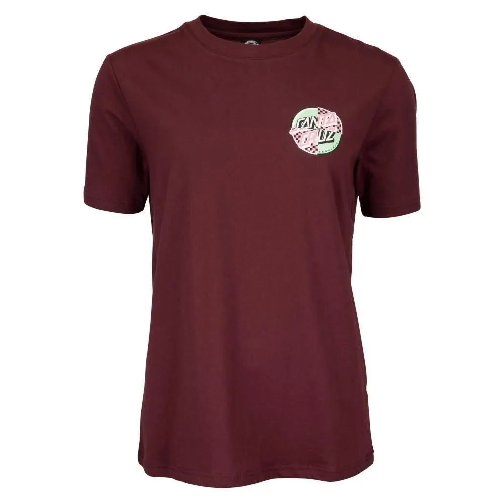 Santa Cruz Womens T-Shirt Intro Dot T-Shirt - Beetroot