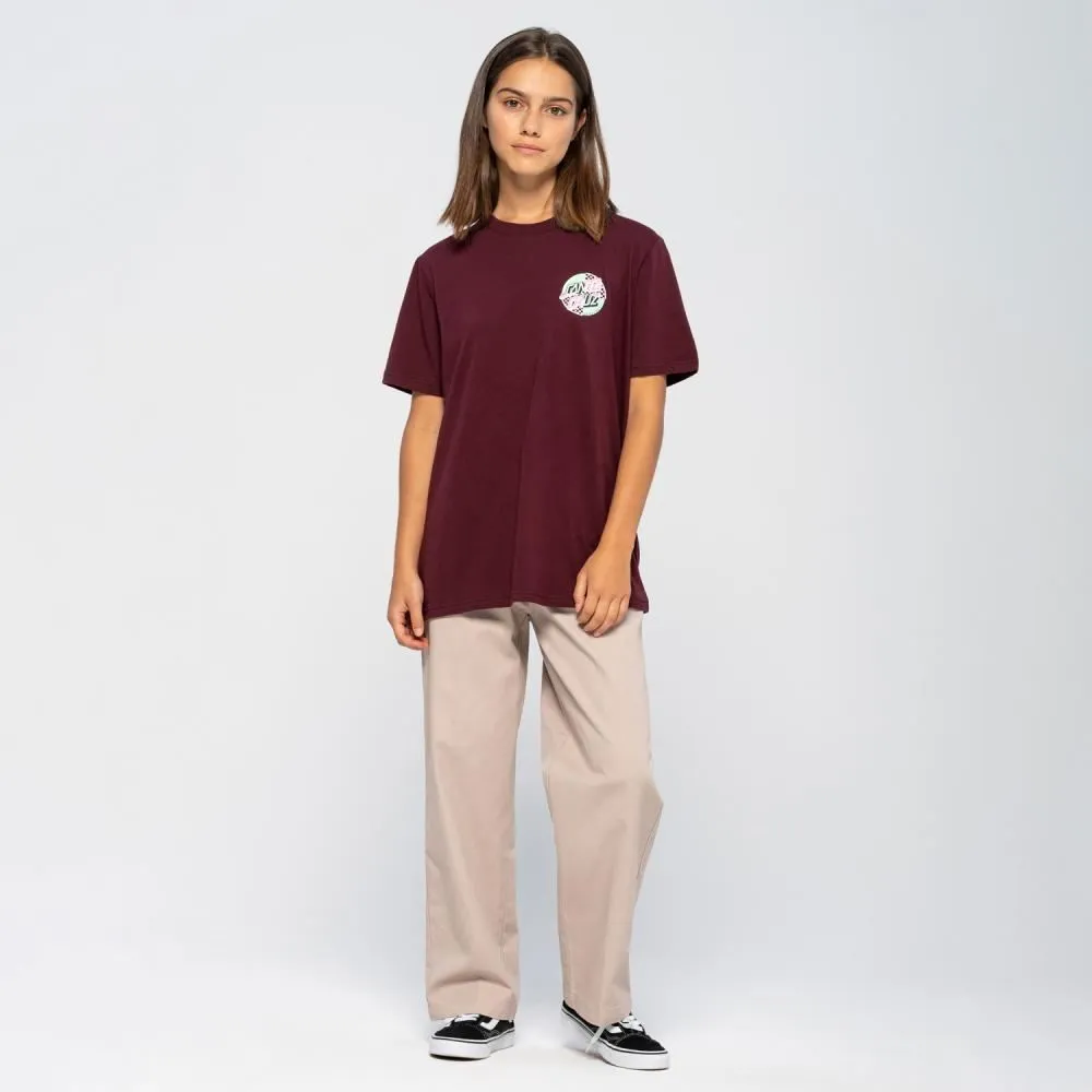 Santa Cruz Womens T-Shirt Intro Dot T-Shirt - Beetroot