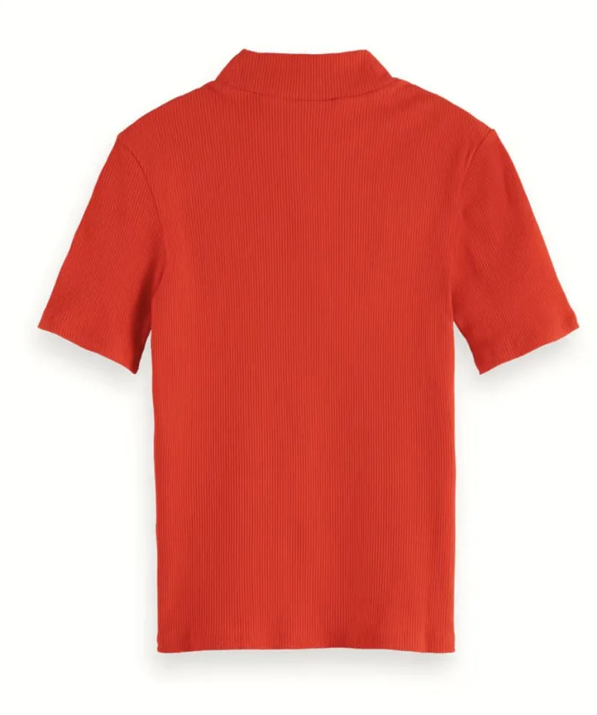 Scotch & Soda Slim-Fit Mock Neck T-Shirt