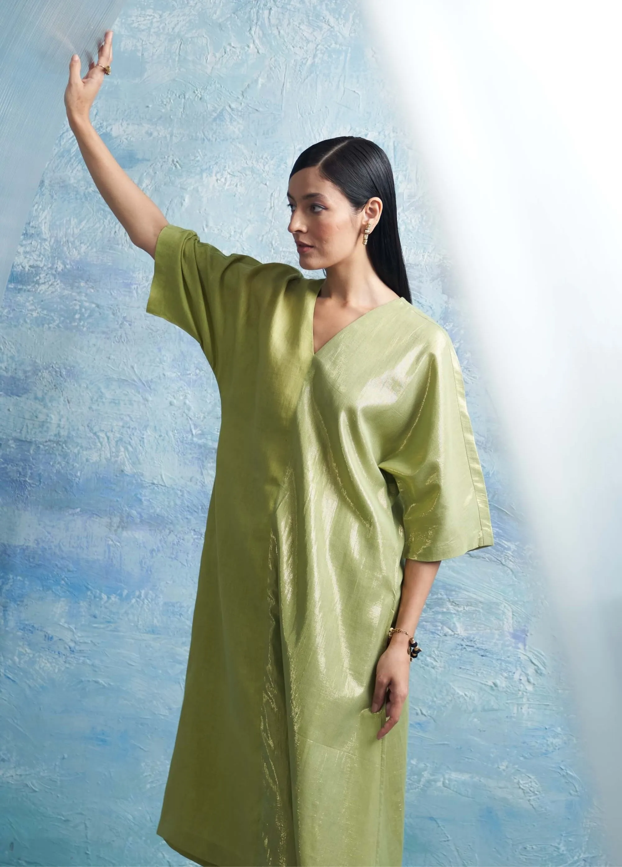 Sheen green kurta set