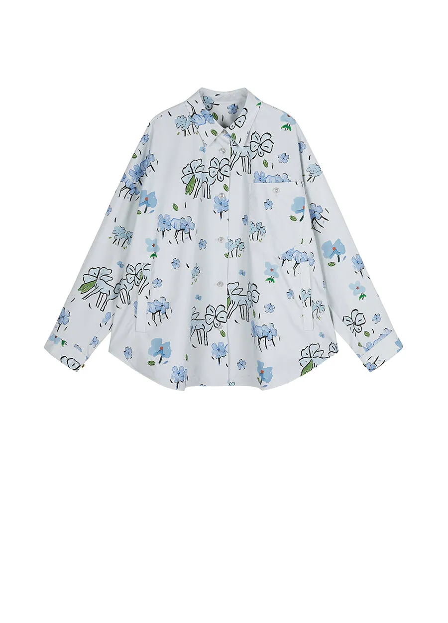 Shirt/JNBY Loose Fitting Long-sleeved Shirt