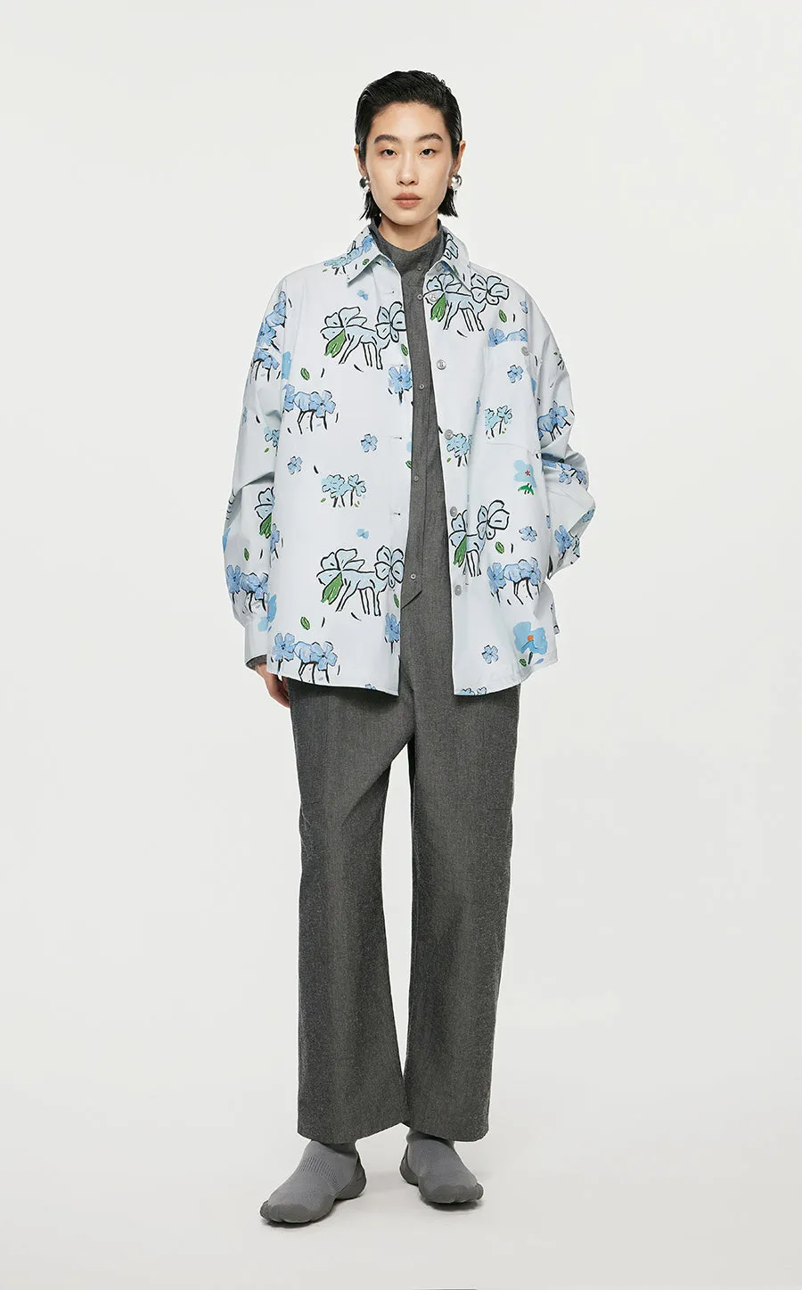 Shirt/JNBY Loose Fitting Long-sleeved Shirt