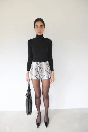 short imprimé python leana