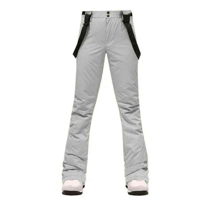 Ski Pants Women Thicken Windproof Waterproof Winter Snow Pants Outdoor Sports Snowboarding Warm Breathable Overalls