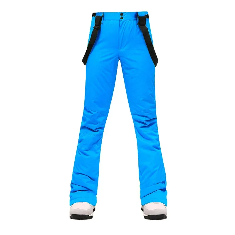 Ski Pants Women Thicken Windproof Waterproof Winter Snow Pants Outdoor Sports Snowboarding Warm Breathable Overalls