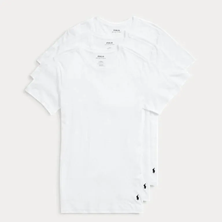Slim Fit Crewneck Pack of Tees | White
