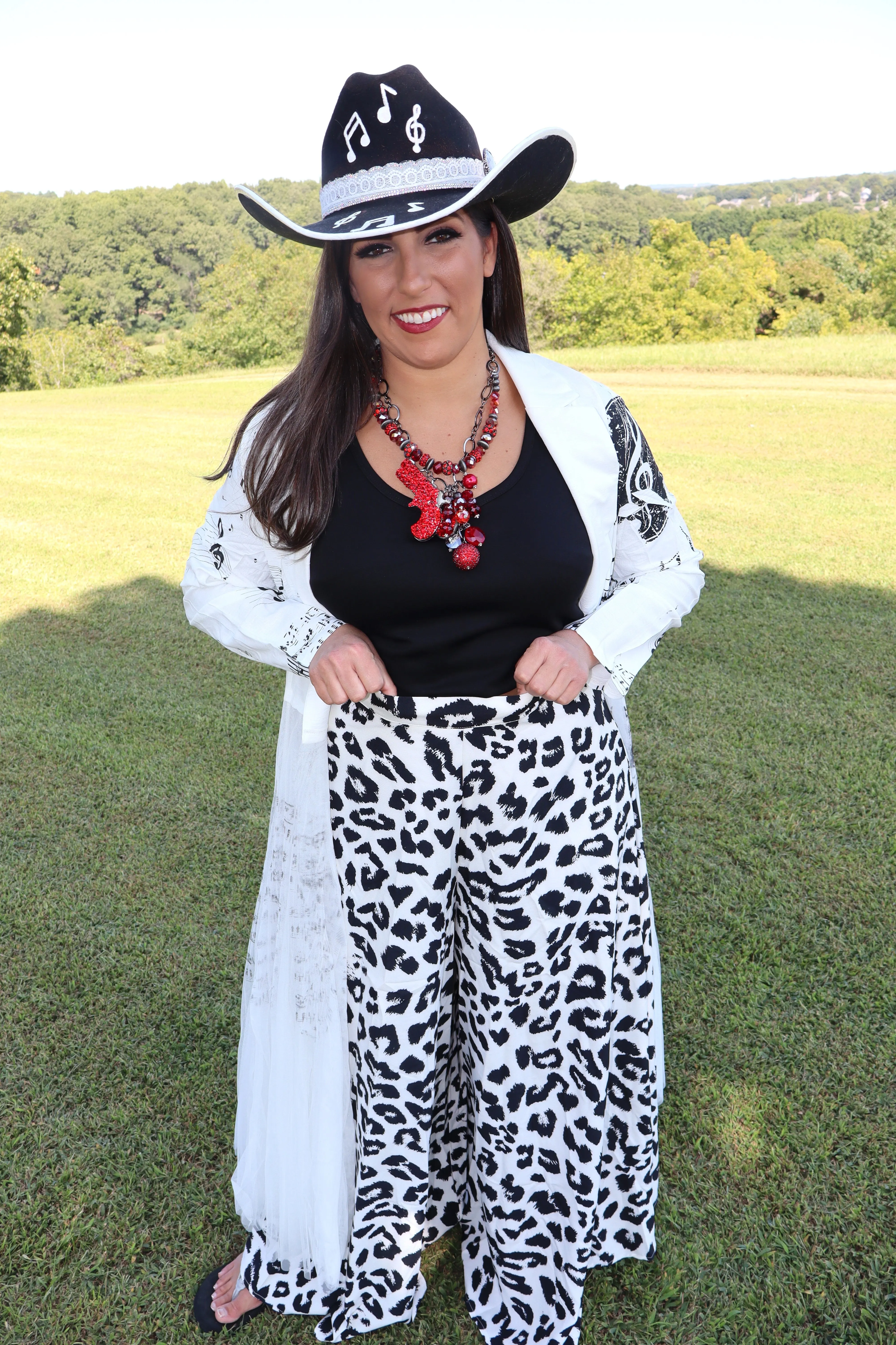 Snow Leopard Flowy Pants