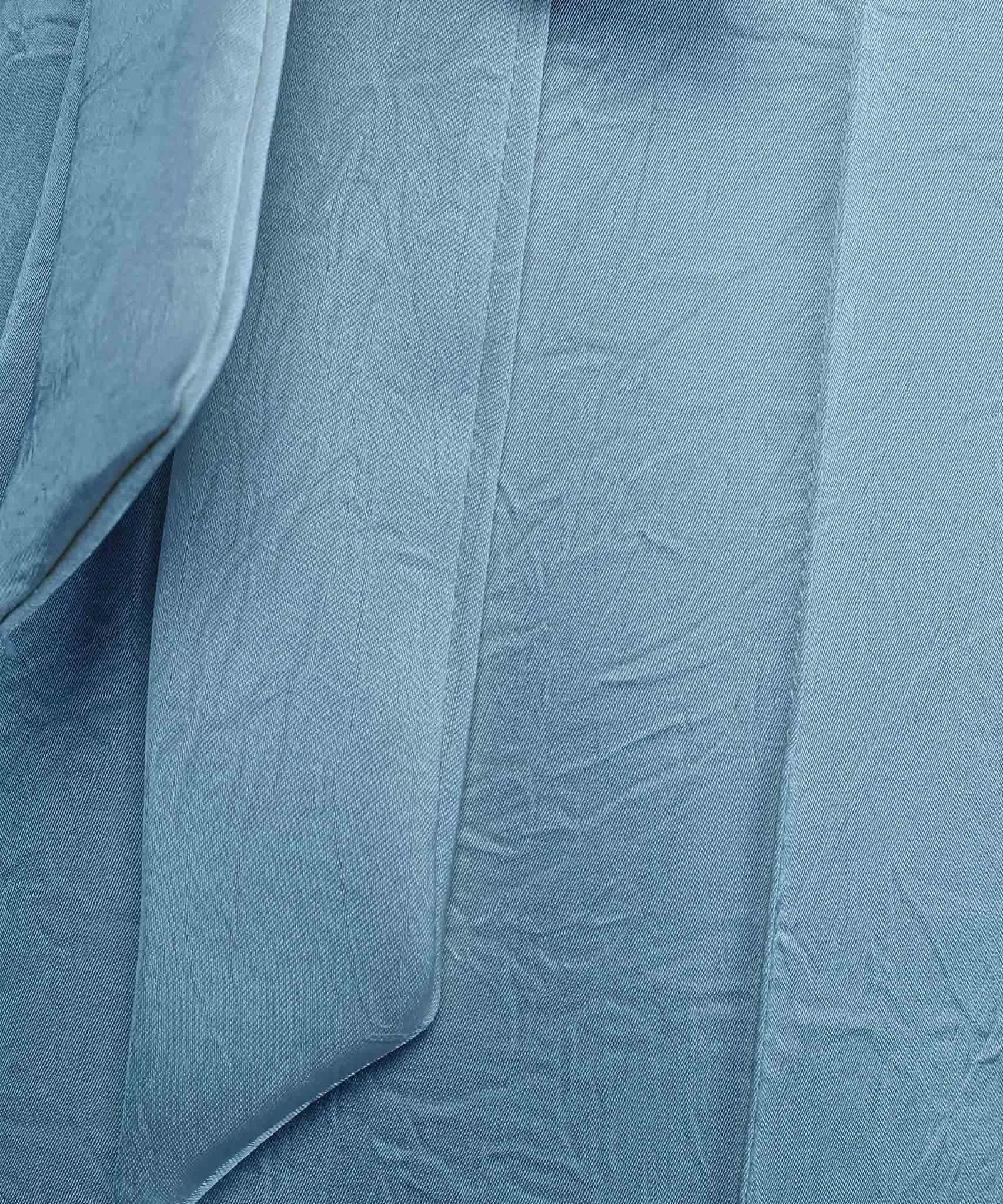 Soft Blue Satin Wide Legged Pants