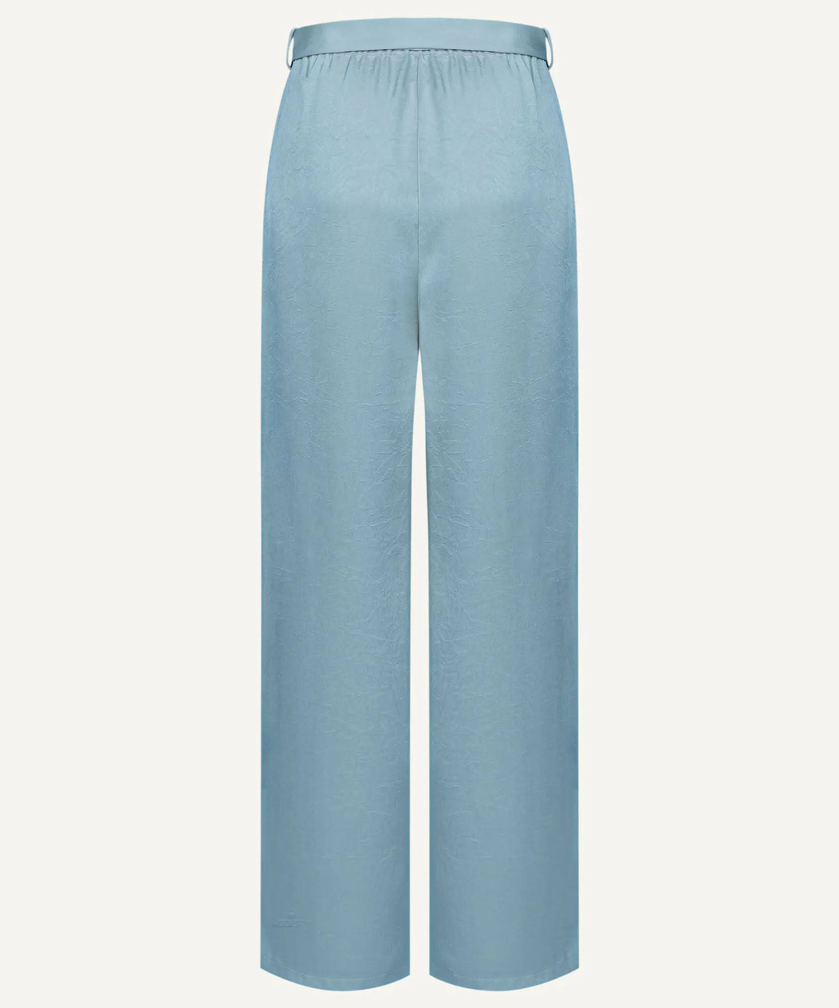 Soft Blue Satin Wide Legged Pants