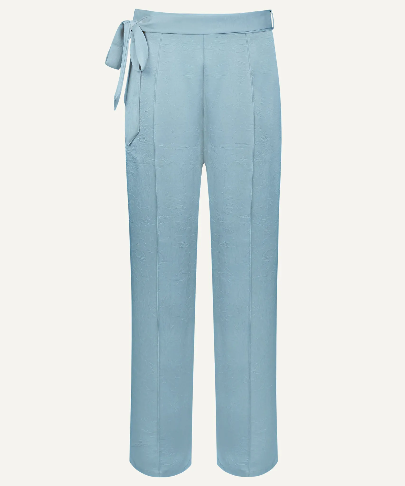 Soft Blue Satin Wide Legged Pants