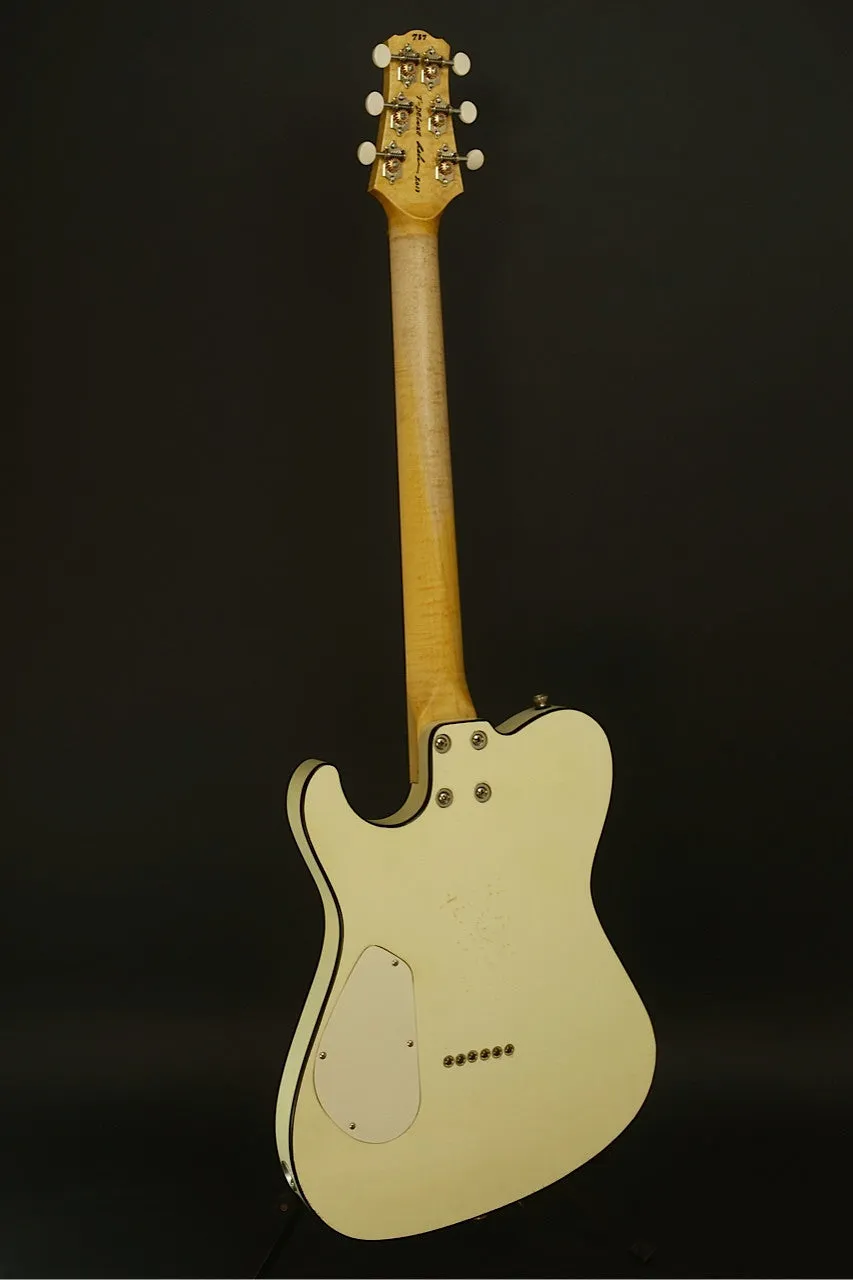SOLD  Asher 2013 T Deluxe™ Guitar, Relic Olympic White w/ Bigsby, #737