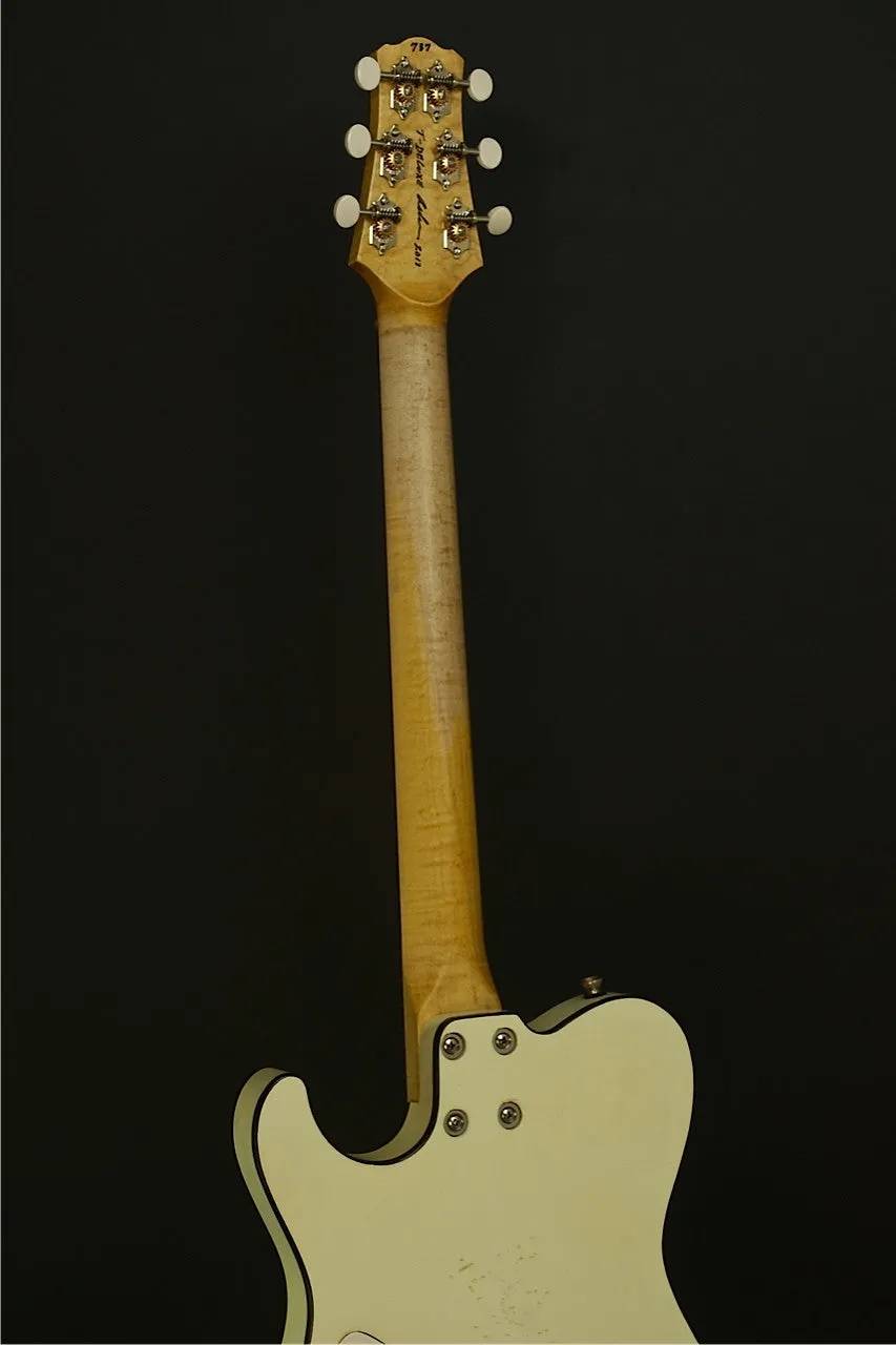 SOLD  Asher 2013 T Deluxe™ Guitar, Relic Olympic White w/ Bigsby, #737