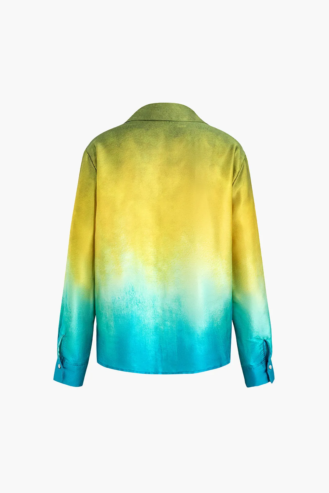 Sorcha - Stylish Ombre Touch Woman's Long Sleeve Shirt