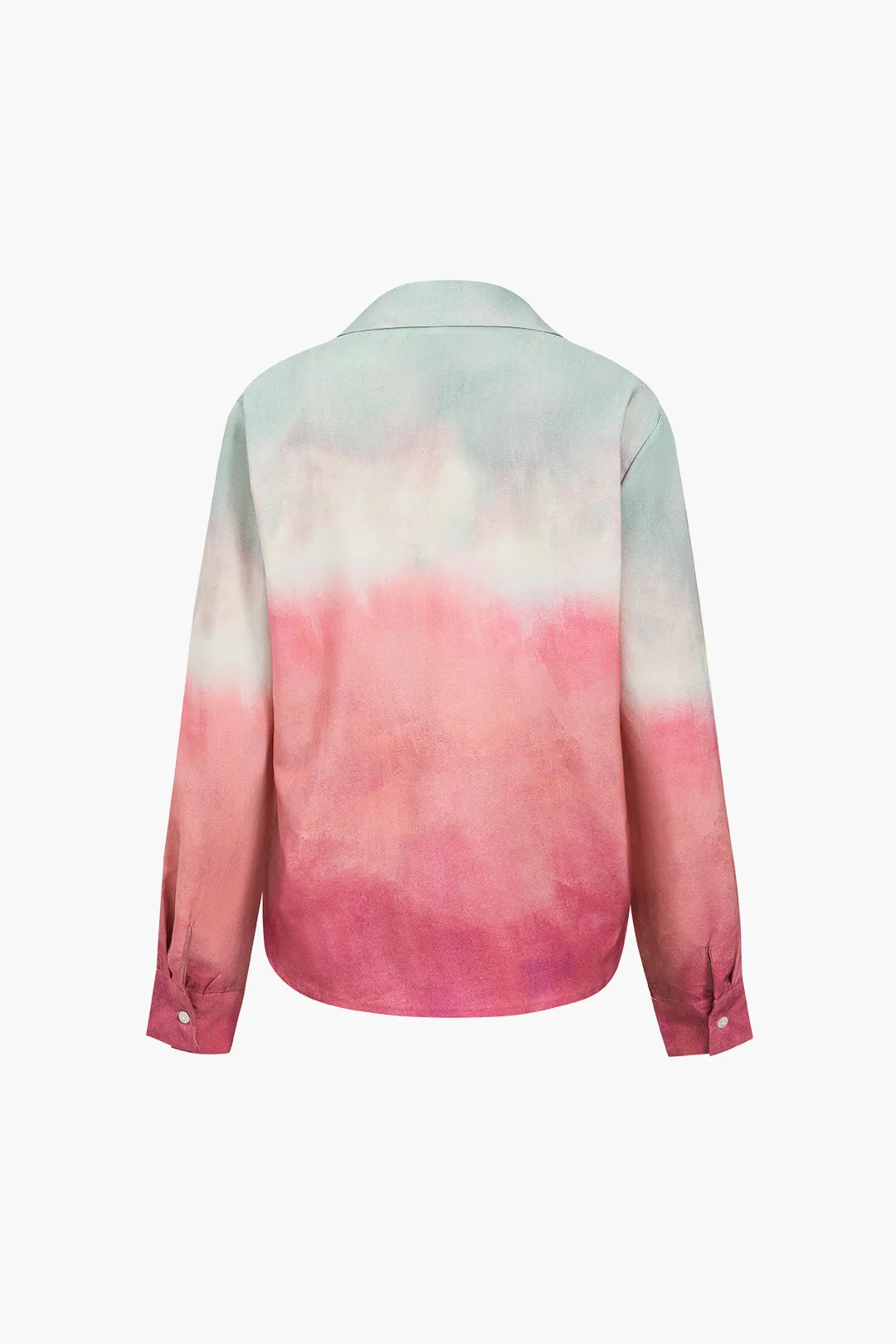 Sorcha - Stylish Ombre Touch Woman's Long Sleeve Shirt