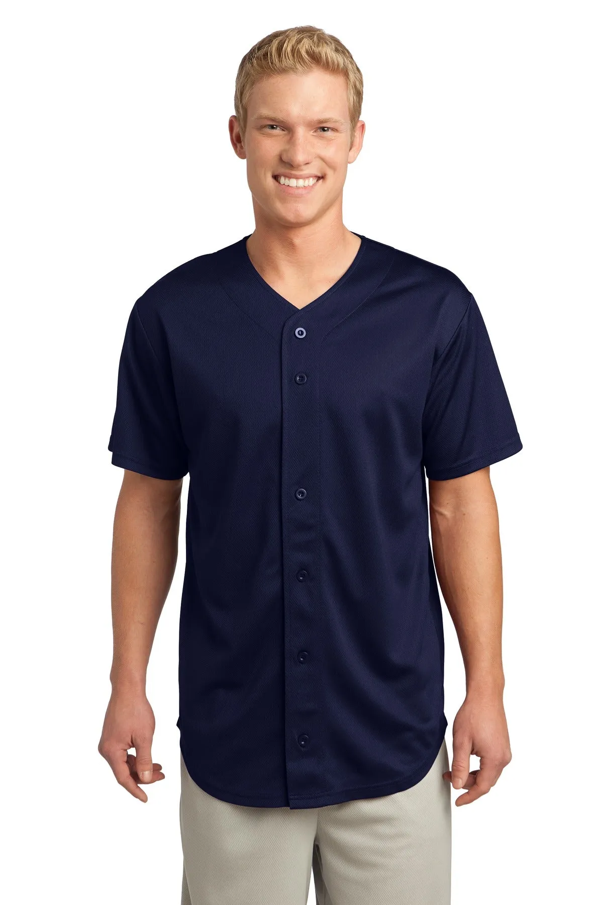 Sport-Tek¨ PosiCharge¨ Tough Mesh Full-Button Jersey. ST220