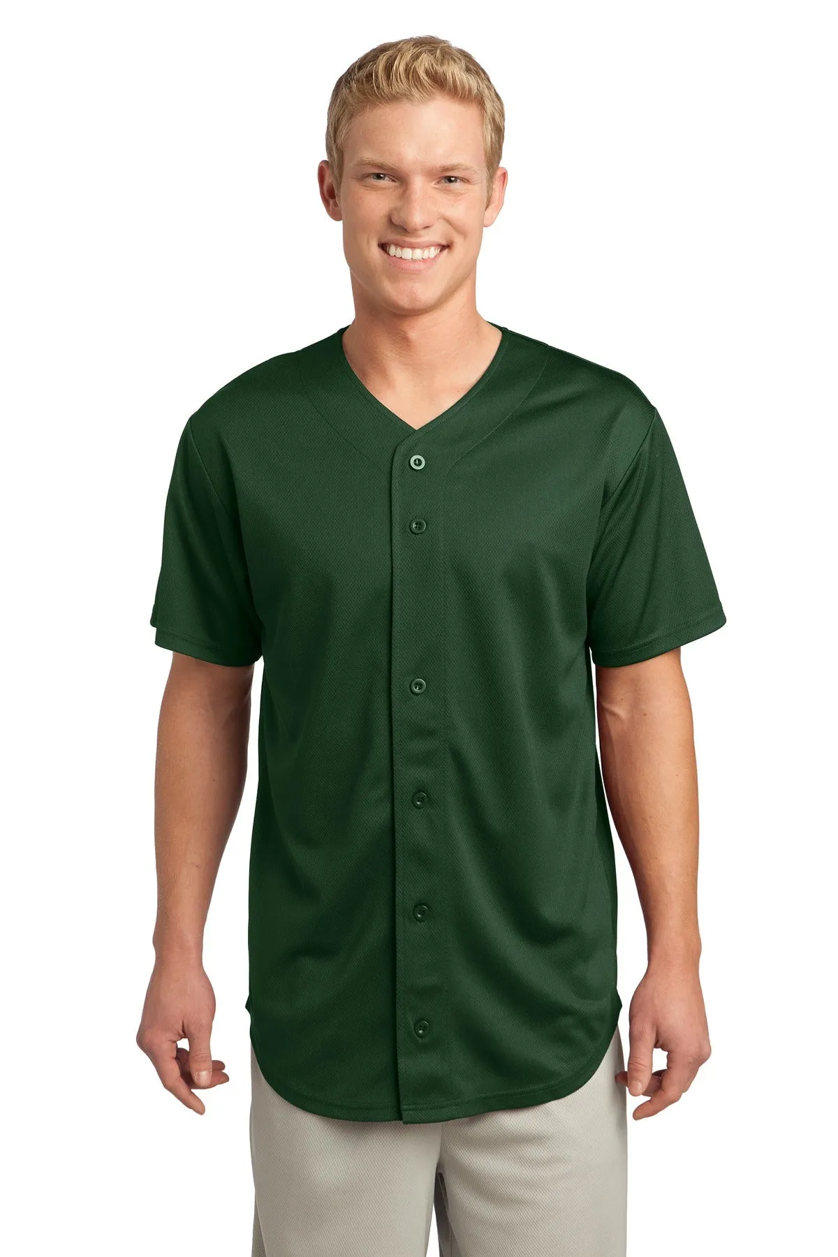 Sport-Tek¨ PosiCharge¨ Tough Mesh Full-Button Jersey. ST220