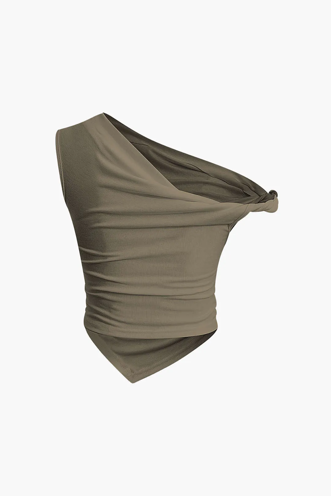 Stacey - Asymmetrical Twist Ruched Woman's T shirt