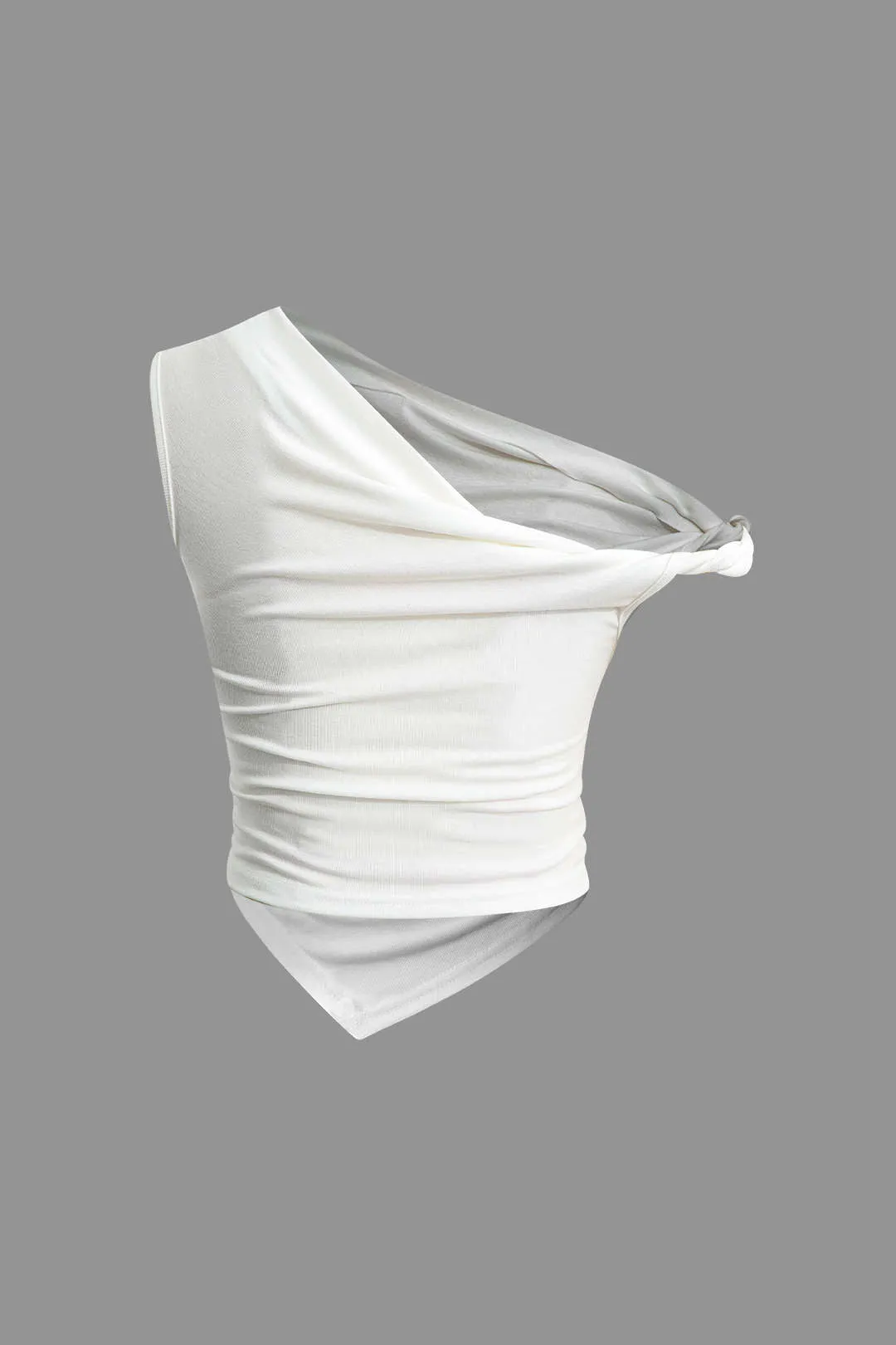 Stacey - Asymmetrical Twist Ruched Woman's T shirt