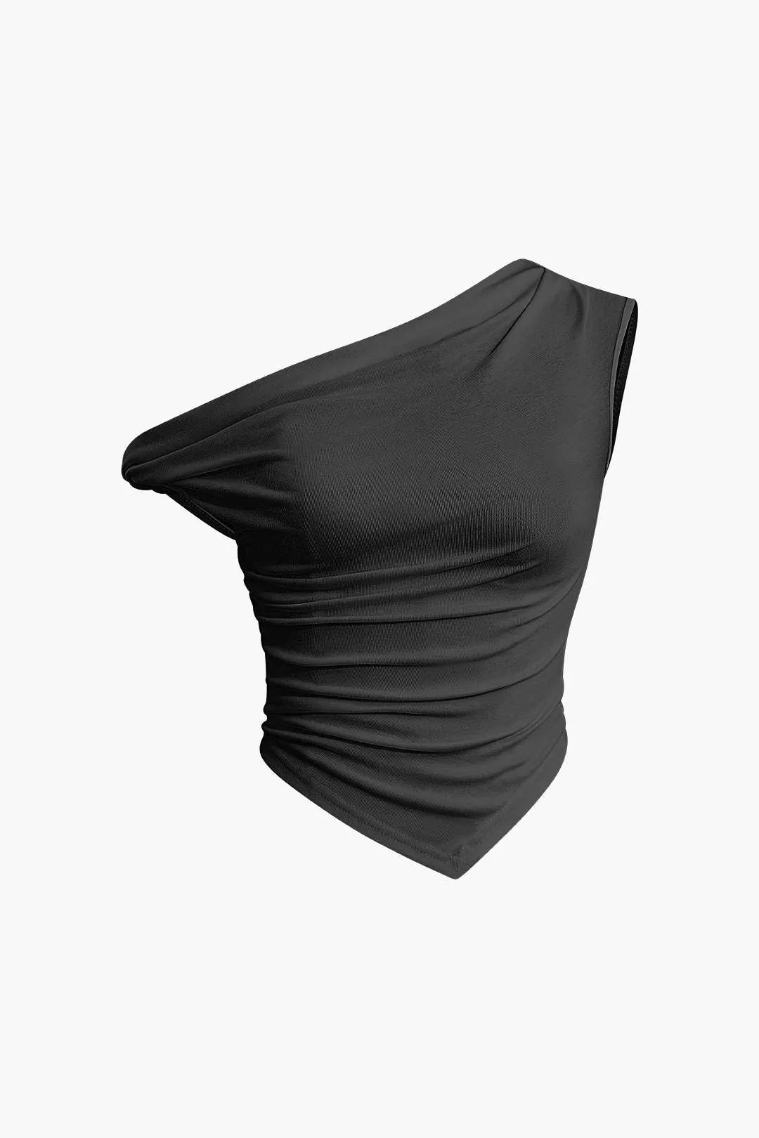 Stacey - Asymmetrical Twist Ruched Woman's T shirt