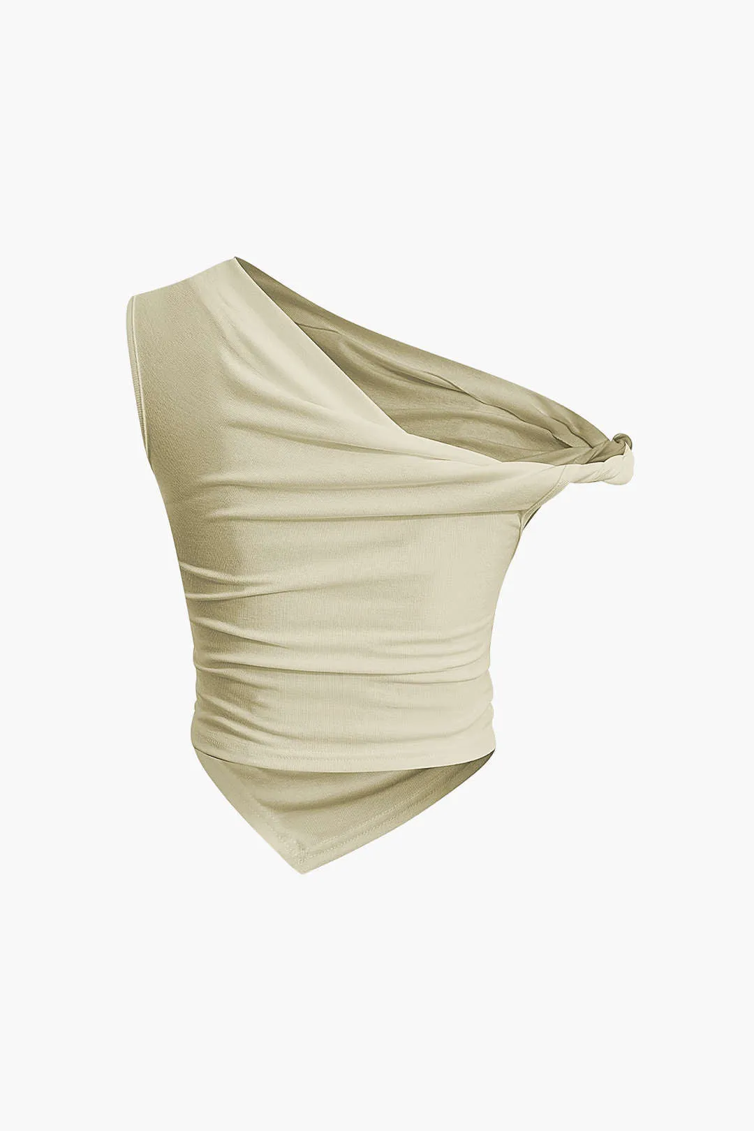 Stacey - Asymmetrical Twist Ruched Woman's T shirt